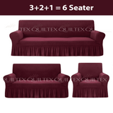 Turkish Style Sofa Covers Maroon