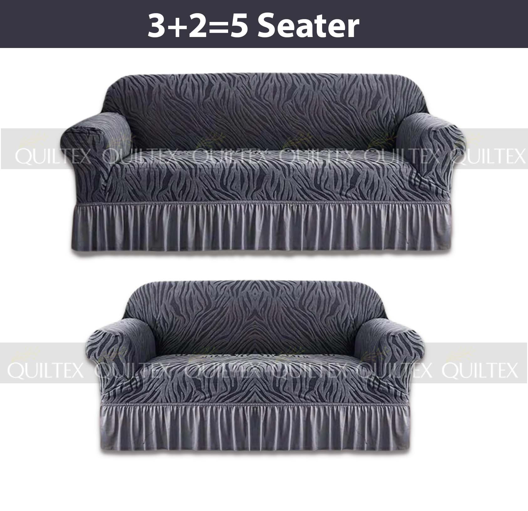 Zebra  Sofa Covers ( Grey ) Zebra  Sofa Covers ( Grey )