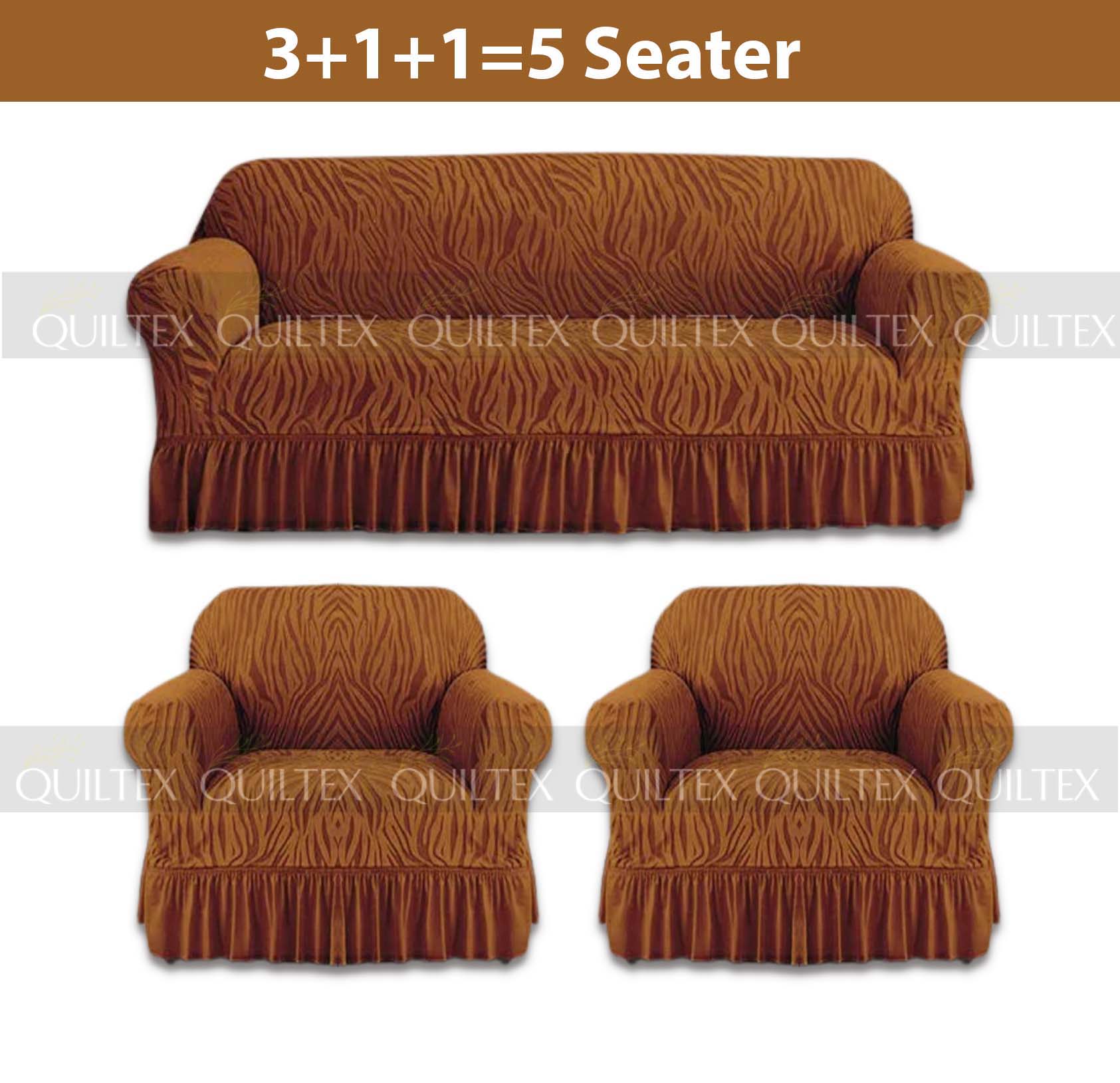 Zebra  Sofa Covers ( Copper) Zebra  Sofa Covers ( Copper)