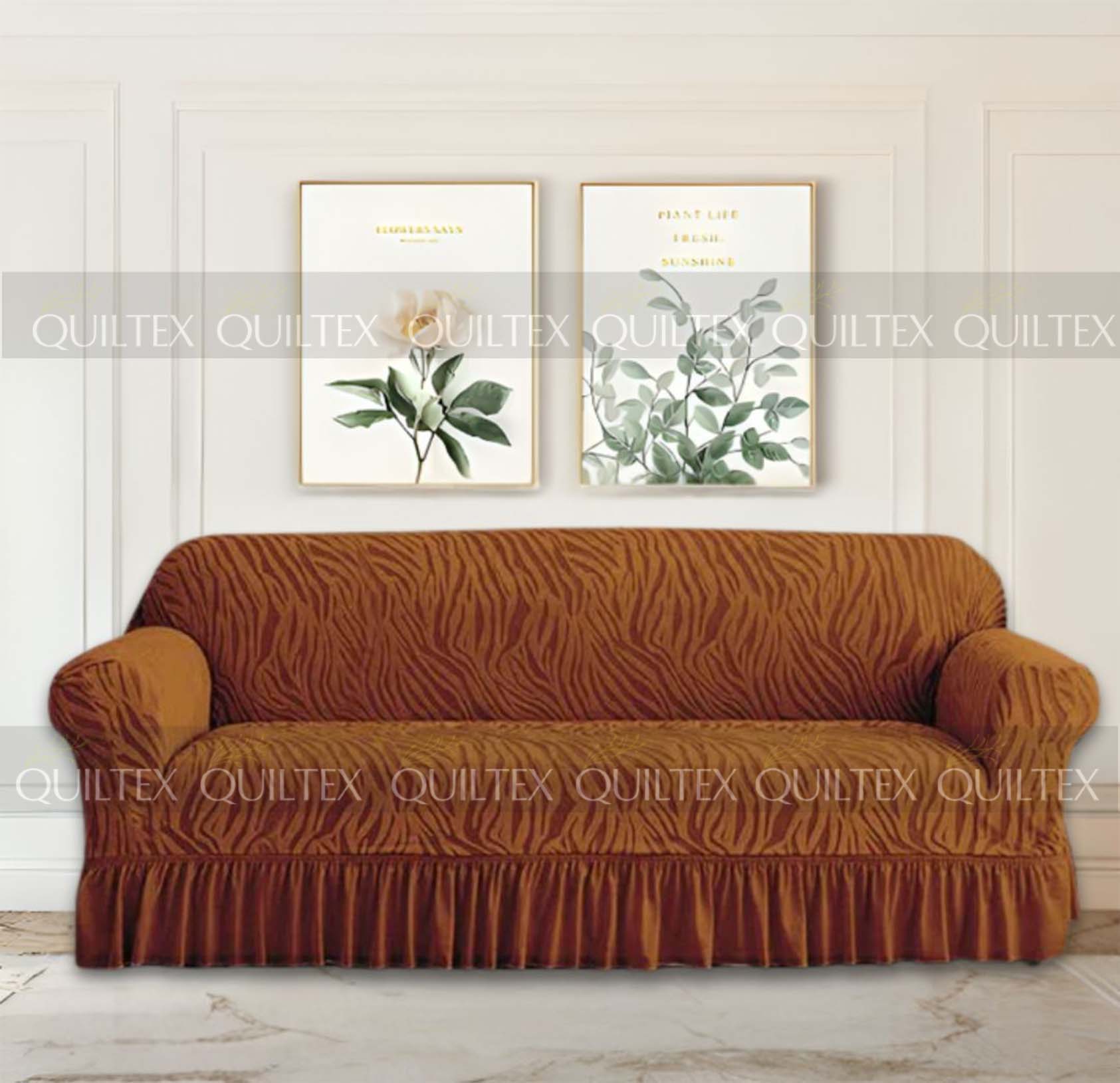 Zebra  Sofa Covers ( Copper) Zebra  Sofa Covers ( Copper)
