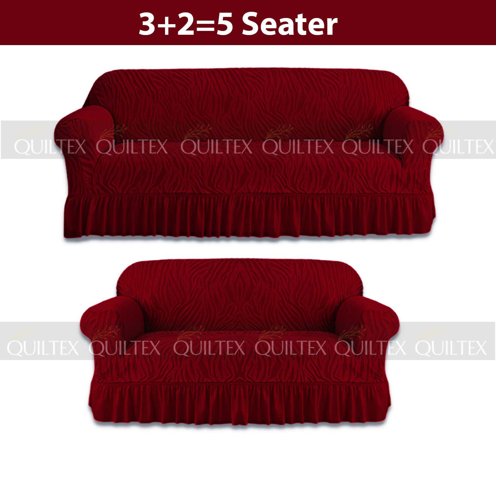 Zebra  Sofa Covers ( red) Zebra  Sofa Covers ( red)