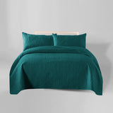 3 PCS Bedspread Set  Teal