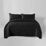 3 PCS Bedspread Set Black
