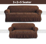 Zebra  Sofa Covers ( Dark Brown )