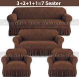Zebra  Sofa Covers ( Dark Brown )