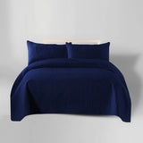 3 PCS Lapis Blue Bedspread Set