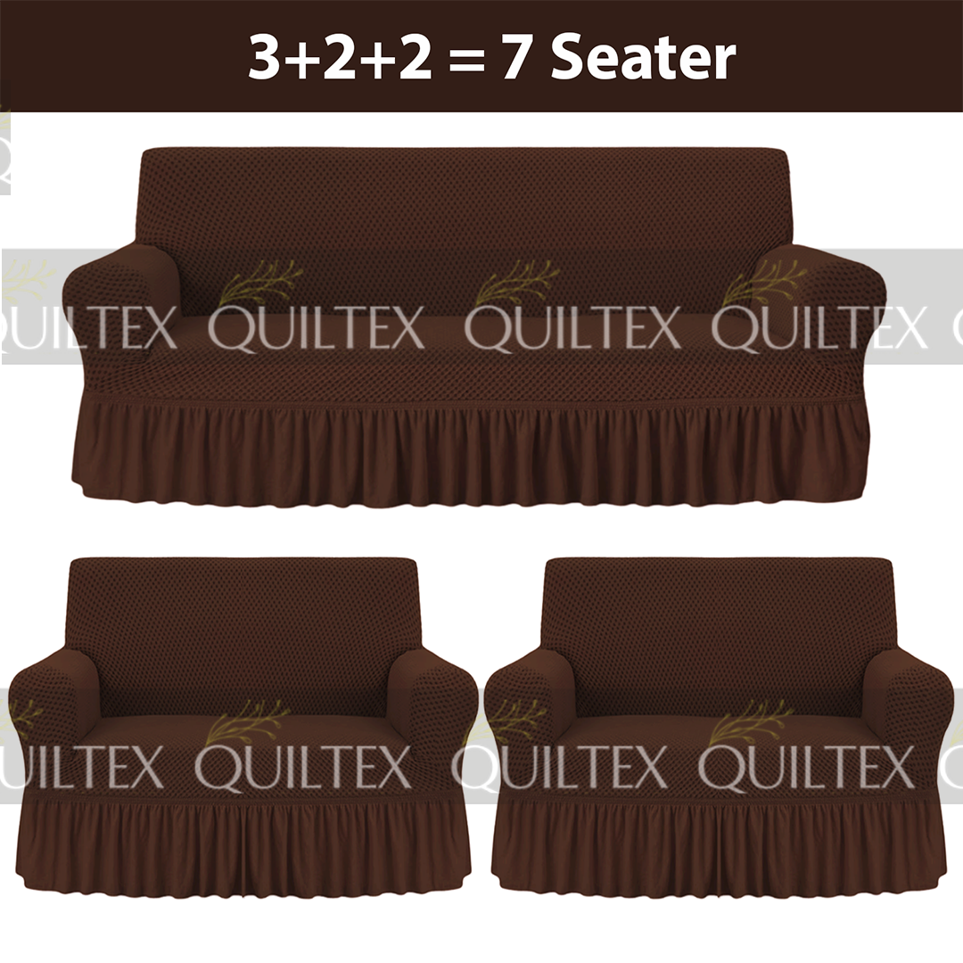 Turkish Style Sofa Covers Dark Brown