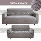 STRIPE JACQUARD SOFA COVER GREY