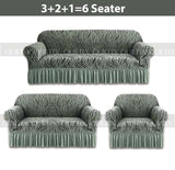 Zebra  Sofa Covers ( Coral Green)