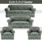 Zebra  Sofa Covers ( Coral Green)