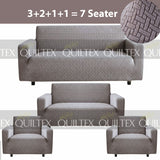 STRIPE JACQUARD SOFA COVER GREY