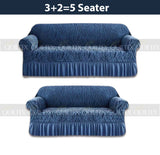 Zebra  Sofa Covers ( Blue )