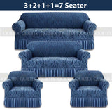 Zebra  Sofa Covers ( Blue )