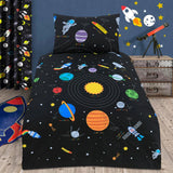 Space Black - Kids Bed Sheet