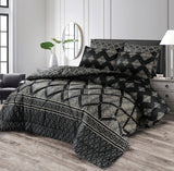 Black & pcs Summer Comforter Set (Light Filling)