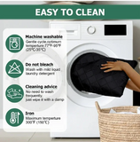 Cotton Quilted Sofa Runner - Sofa Coat (Black)