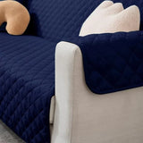 Cotton Quilted Sofa Cover ﹙ Blue﹚