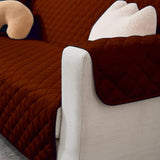 Cotton Quilted Sofa Cover ﹙ Brown)