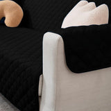 Cotton Quilted Sofa Runner - Sofa Coat (Black)