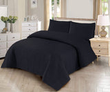 3 PCS Bedspread Set  Black