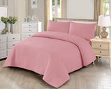 3 PCS Oriental Pink Bedspread Set