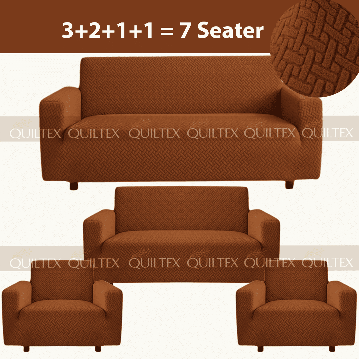 STRIPE JACQUARD SOFA COVER COPER