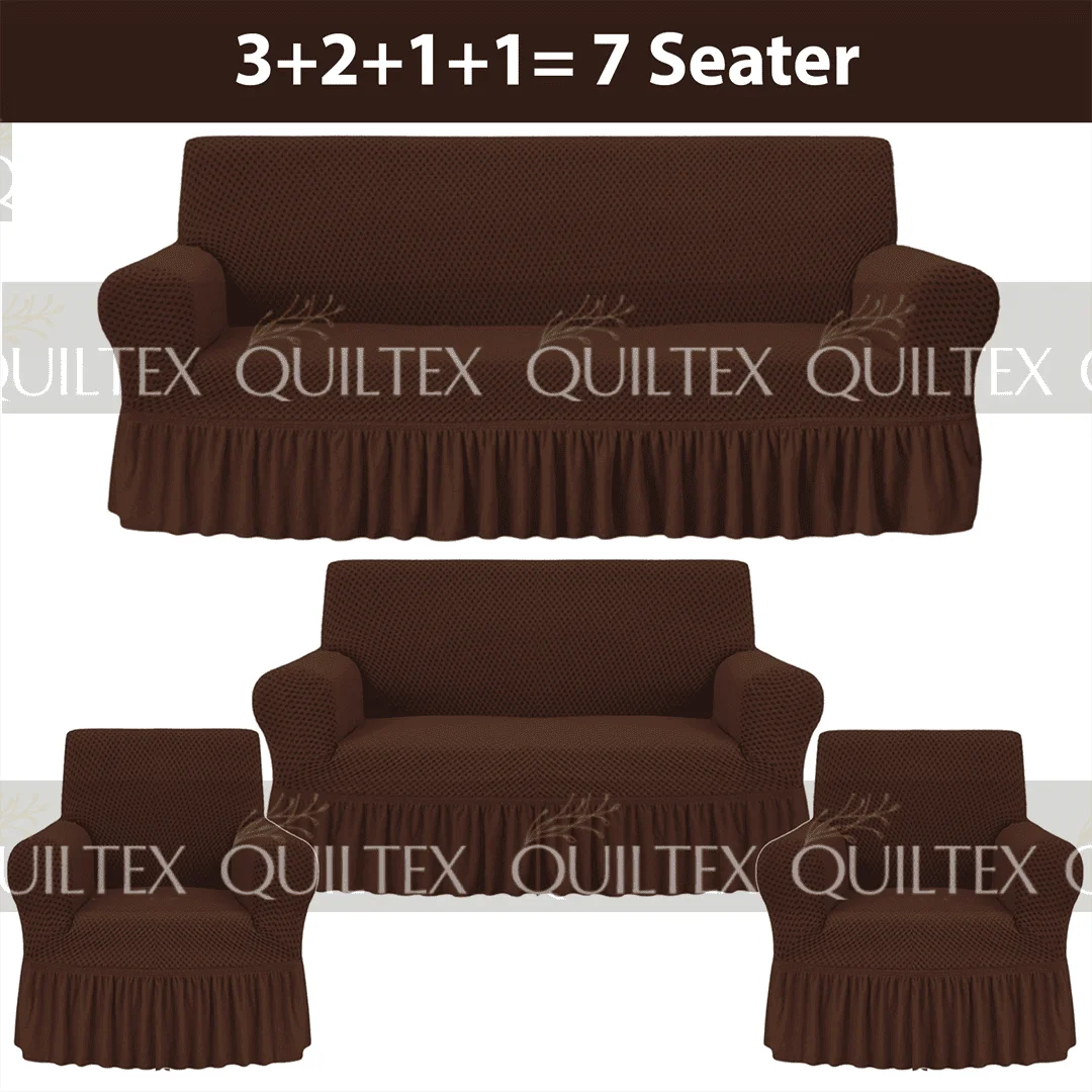 Turkish Style Sofa Covers Dark Brown