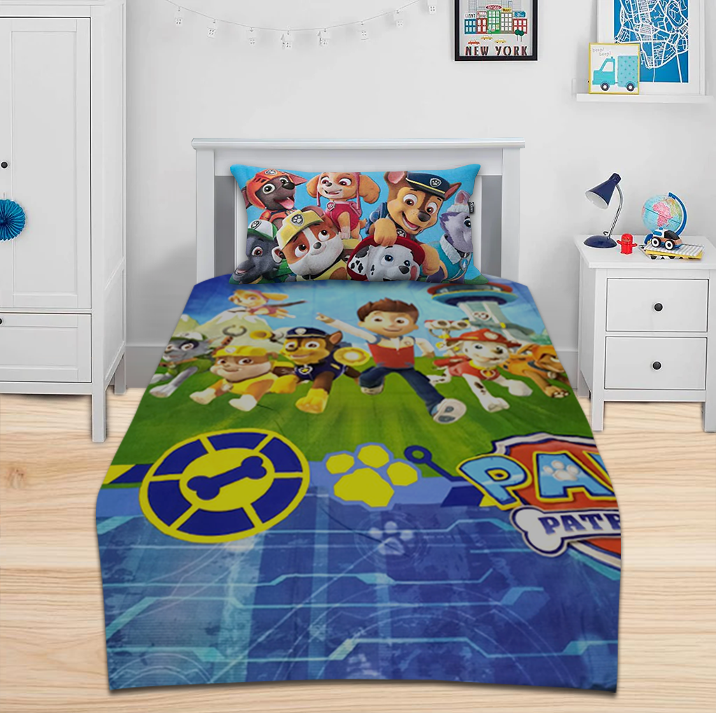 Paw Petrol- Cartoon Bed Sheet
