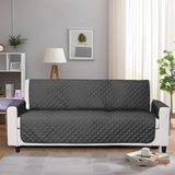 Cotton Quilted Sofa Cover ﹙ Grey ﹚