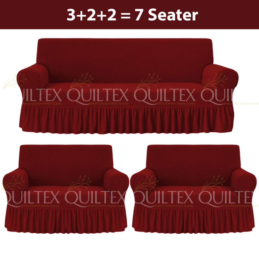 Turkish Style Sofa Covers Maroon