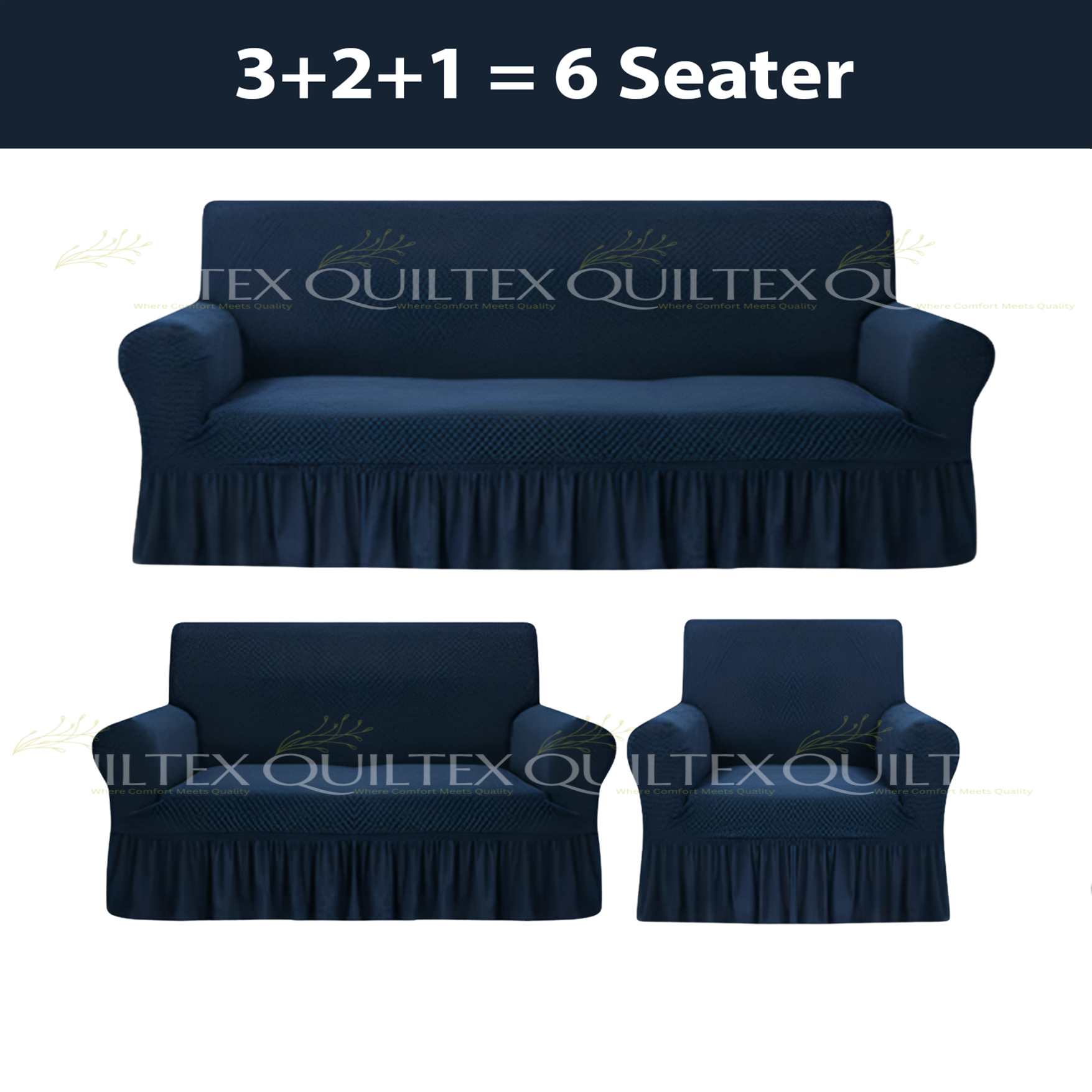 Turkish Style Sofa Covers Blue