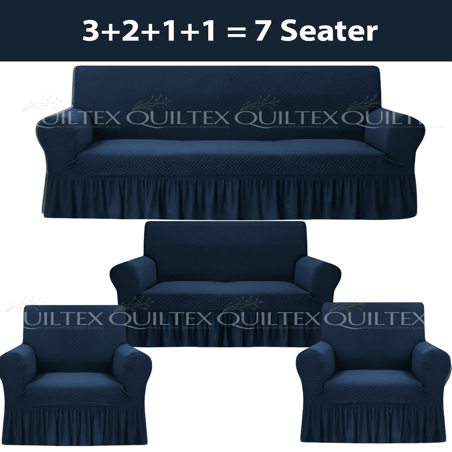 Turkish Style Sofa Covers Blue