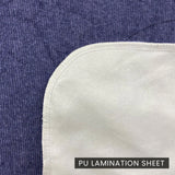 Terry Cotton Waterproof Mattress Protector Navy Blue Color Fitted Style