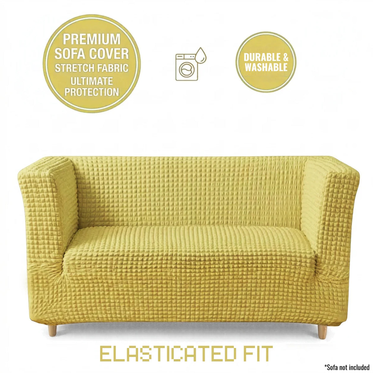 High-Arm Sofa Slipcover Golden