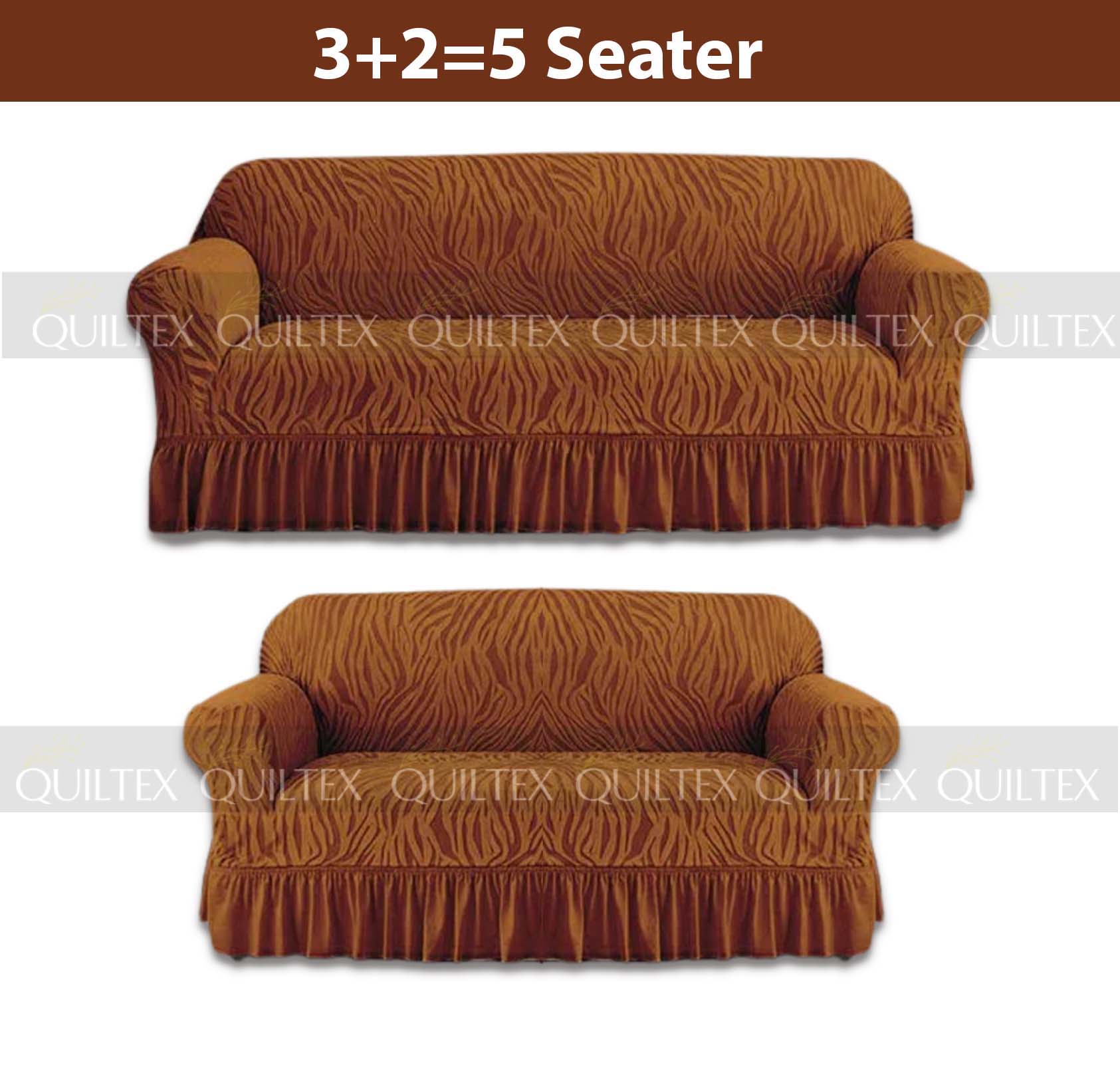 Zebra  Sofa Covers ( Copper)