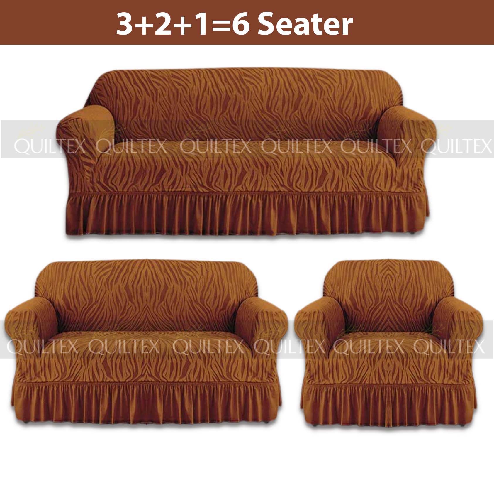 Zebra  Sofa Covers ( Copper)