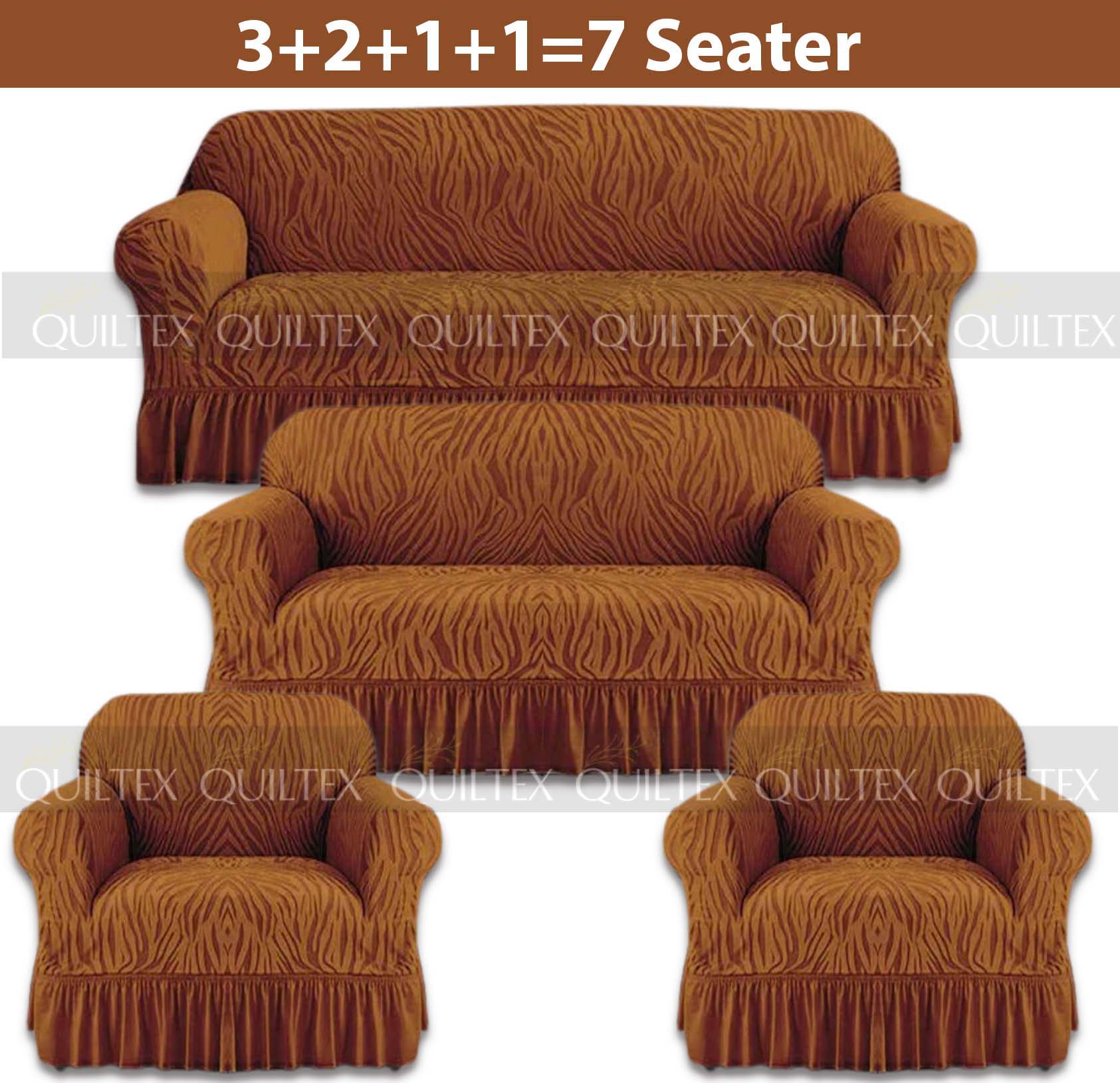 Zebra  Sofa Covers ( Copper)