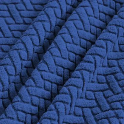 Stripe Jacquard Turkish Chair Cover - BLUE