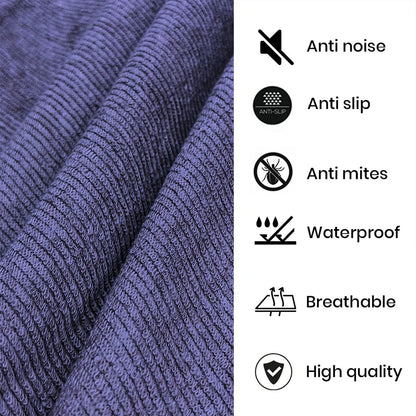 Terry Cotton Waterproof Mattress Protector Blue  Color Fitted Style