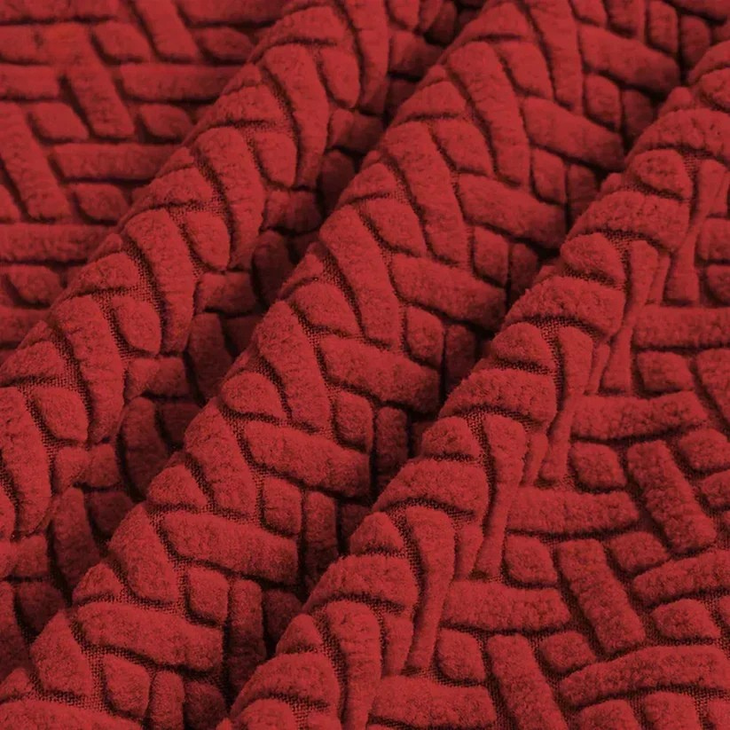 Stripe Jacquard Turkish Chair Cover - MAROON