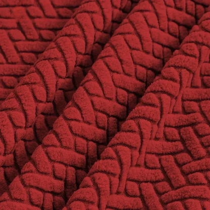 Stripe Jacquard Turkish Chair Cover - MAROON