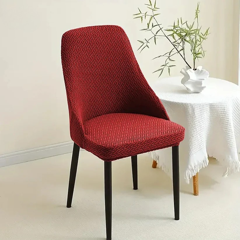 Stripe Jacquard Turkish Chair Cover - MAROON
