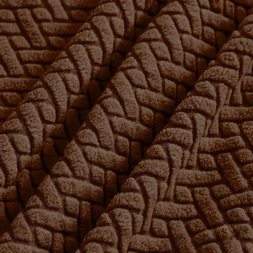 Stripe Jacquard Turkish Chair Cover - BROWN