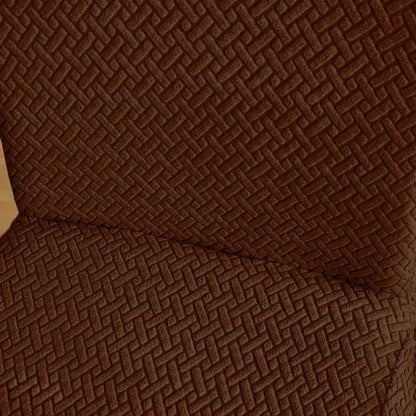 Velvet Strip Design Fitted Dinning Chair Covers  Brown
