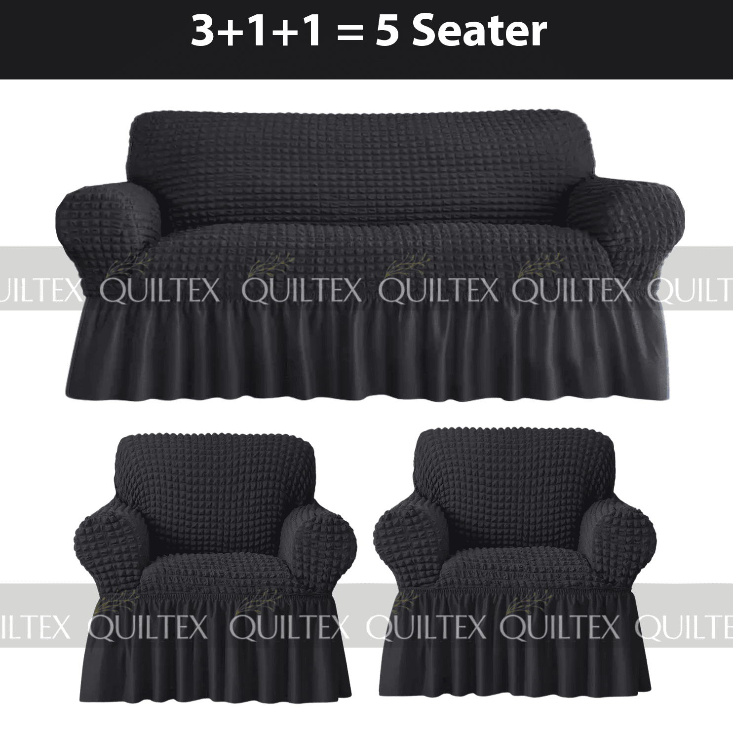 Bubble Sofa Cover Black Color