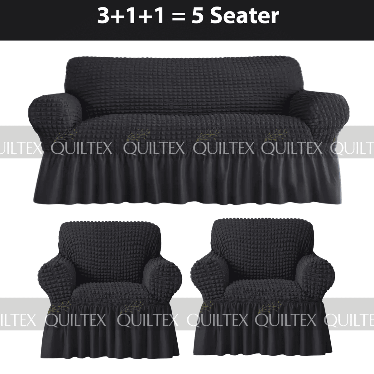 Bubble Sofa Cover Black Color