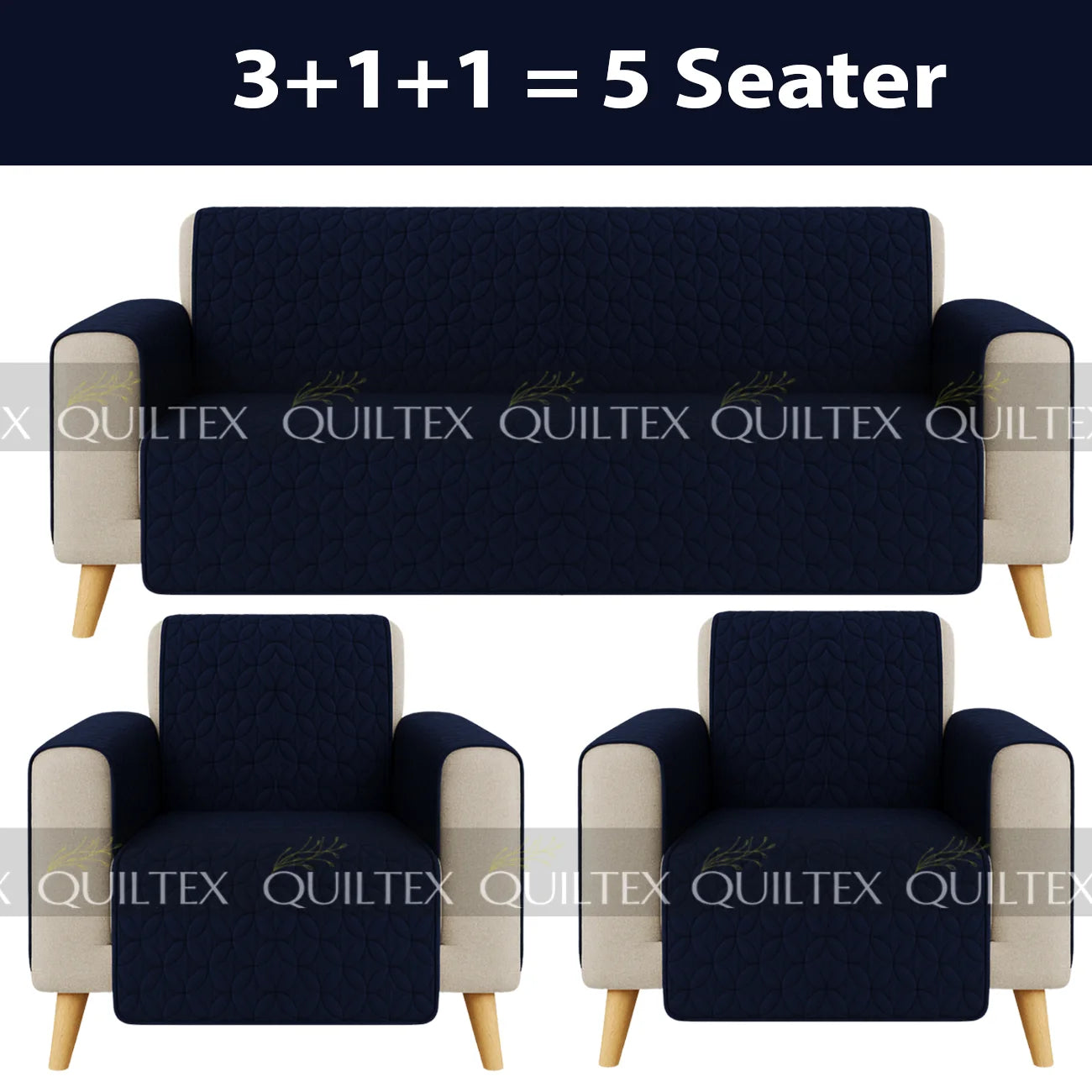 Ultrasonic Sofa Cover  (BLUE)