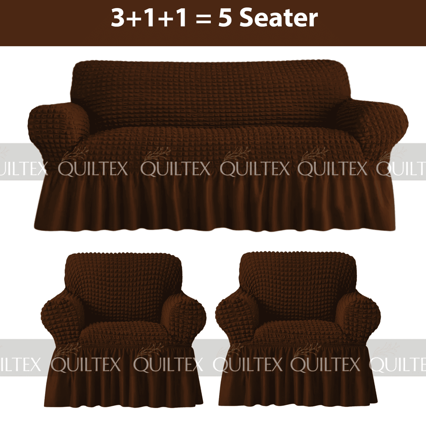 Bubble Sofa Cover Brown Color