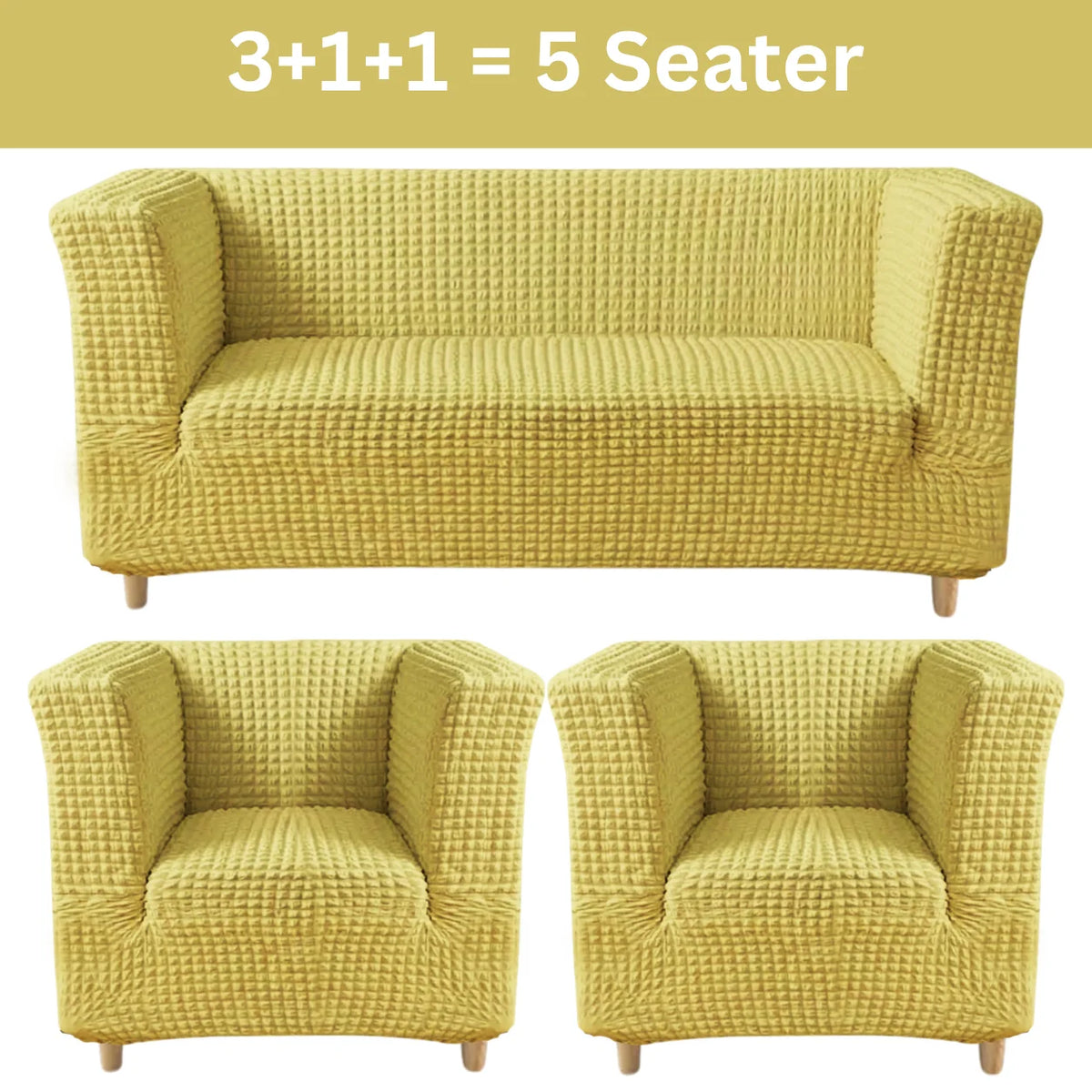High-Arm Sofa Slipcover Golden