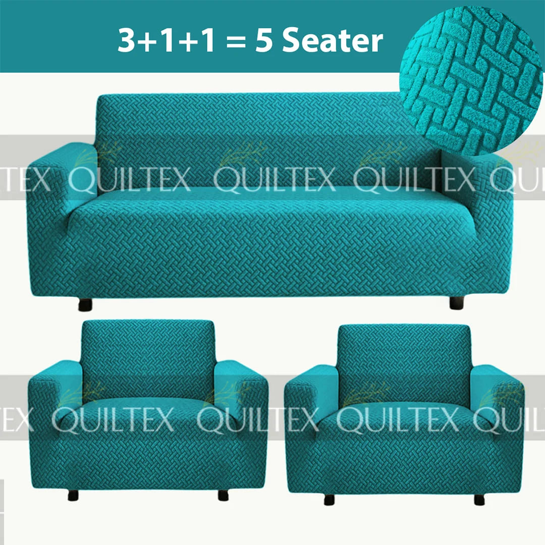 STRIPE JACQUARD SOFA COVER ZINK